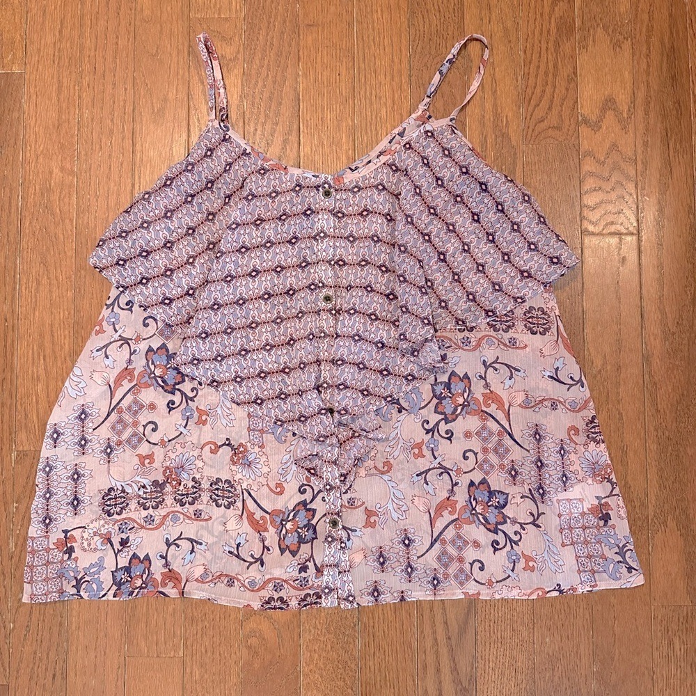 Maurice's Chaffon tank top Size Large NEW